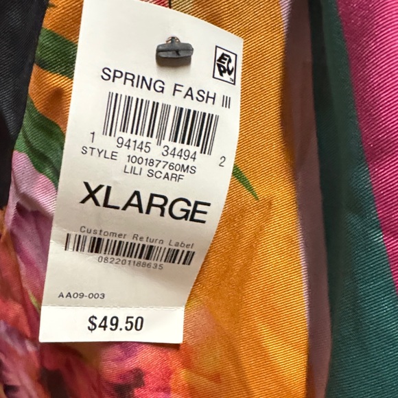 INC International Concepts size XL NWT Green Halter Top with Floral Design new - Picture 7 of 9